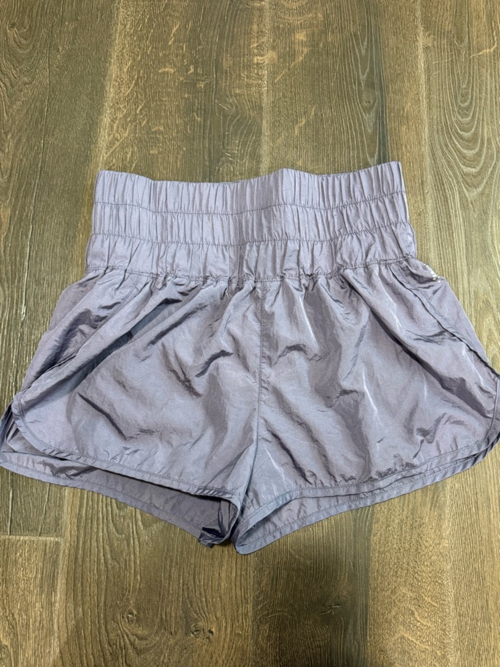 FP Movement by Free People Lavender Athletic Smocked-Waist Shorts